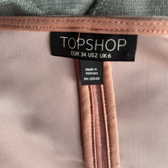 Topshop Pink Velvet Dress - Picture 7 of 9